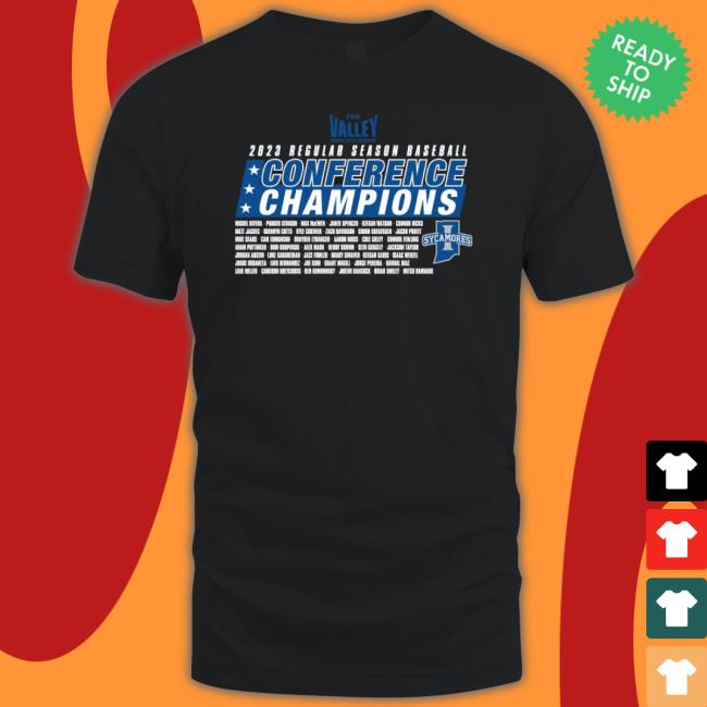 Indiana State 2023 Mvc Baseball Regular Season Conference Champions Shirt